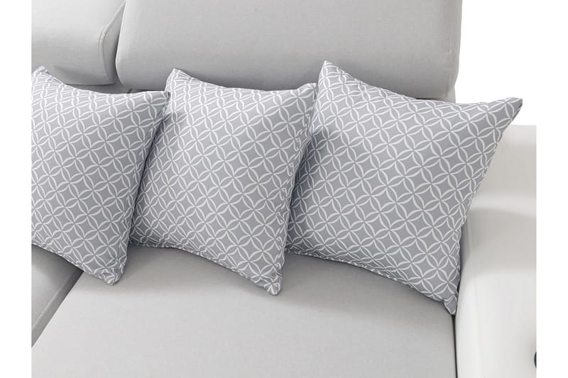 Mumtaz U-Sovesofa Divan Høyre - Hvit/Lysegrå - Møbler - Sofaer - Sovesofaer