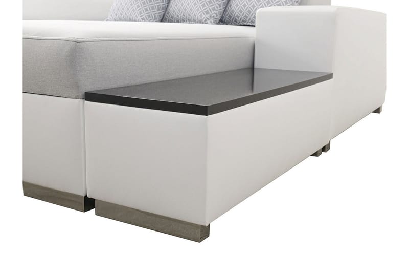 Mumtaz U-Sovesofa Divan Høyre - Hvit/Lysegrå - Møbler - Sofaer - Sovesofaer