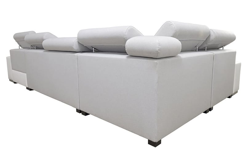 Mumtaz U-Sovesofa Divan Høyre - Hvit/Lysegrå - Møbler - Sofaer - Sovesofaer