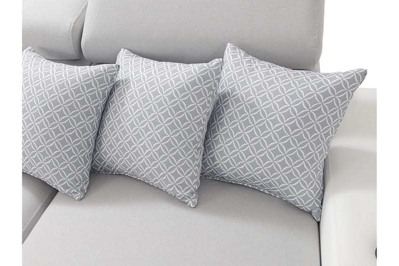 Mumtaz U-Sovesofa Divan Venstre - Hvit/Lysegrå - Møbler - Sofaer - Sovesofaer