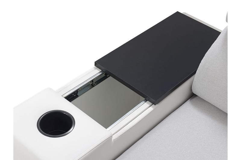 Mumtaz U-Sovesofa Divan Venstre - Hvit/Lysegrå - Møbler - Sofaer - Sovesofaer