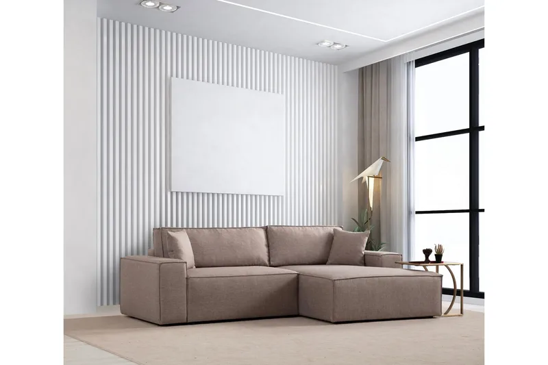 Munehiro Hjørnesovesofa - Brun - Møbler - Sofaer - Sovesofaer