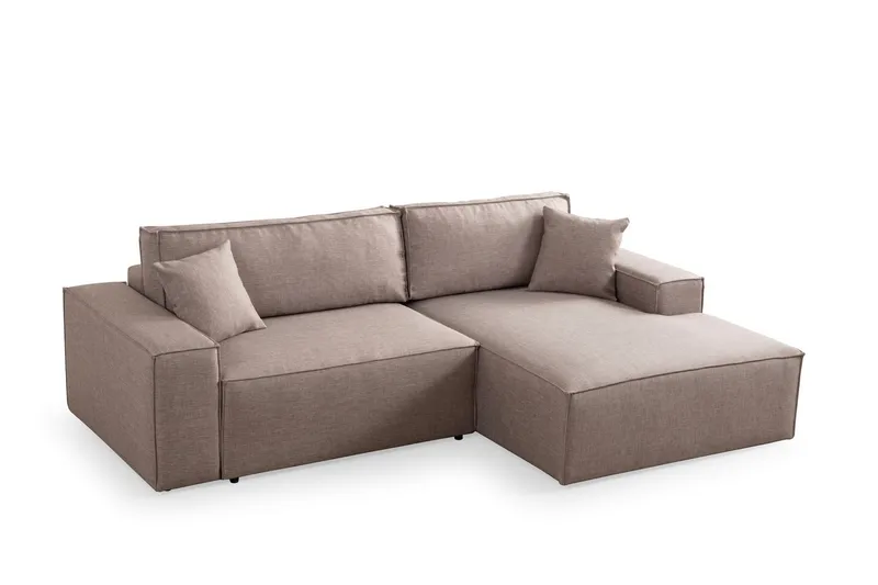 Munehiro Hjørnesovesofa - Brun - Møbler - Sofaer - Sovesofaer