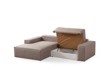 Munehiro Hjørnesovesofa - Brun - Møbler - Sofaer - Sovesofaer