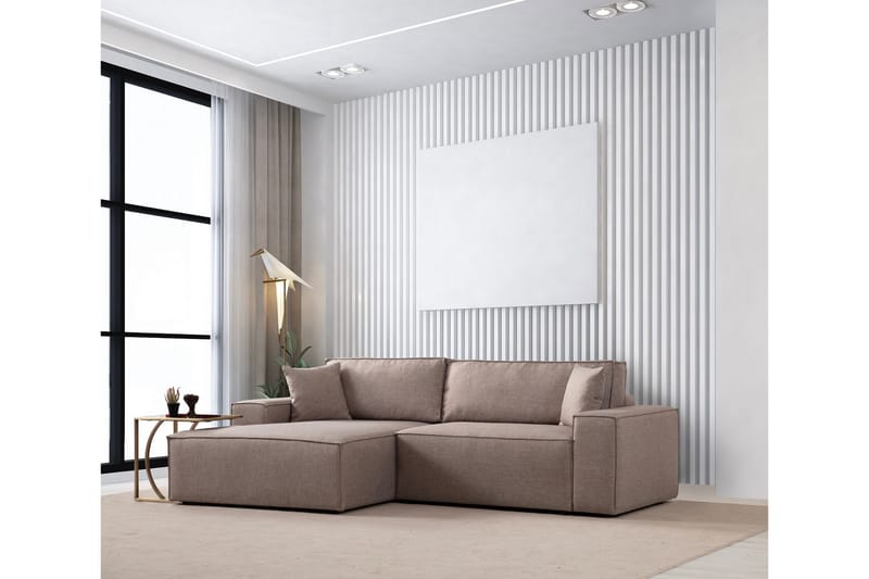 Munehiro Hjørnesovesofa - Brun - Møbler - Sofaer - Sovesofaer