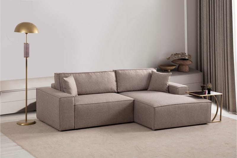 Munehiro Hjørnesovesofa - Brun - Møbler - Sofaer - Sovesofaer