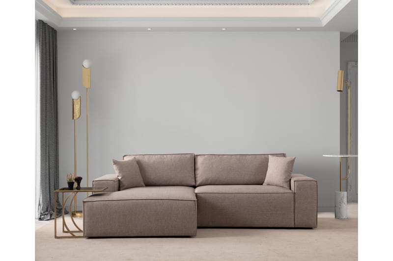Munehiro Hjørnesovesofa - Brun - Møbler - Sofaer - Sovesofaer