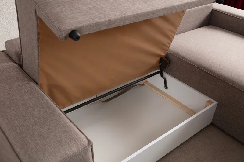 Munehiro Hjørnesovesofa - Brun - Møbler - Sofaer - Sovesofaer