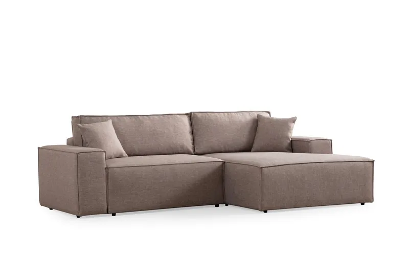 Munehiro Hjørnesovesofa - Brun - Møbler - Sofaer - Sovesofaer