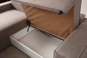 Munehiro Hjørnesovesofa - Brun - Møbler - Sofaer - Sovesofaer
