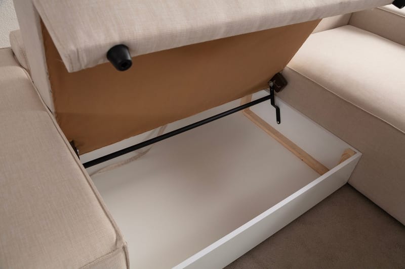Munehiro Hjørnesovesofa - Ecru - Møbler - Sofaer - Sovesofaer