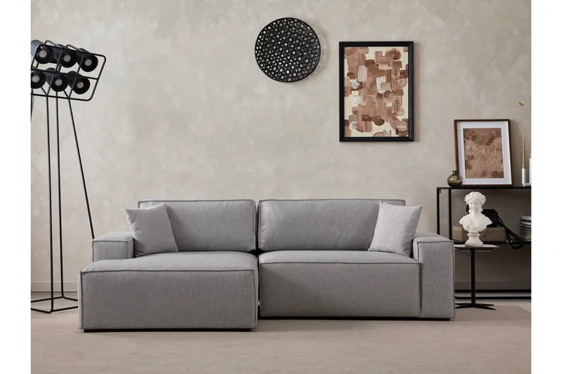 Munehiro Hjørnesovesofa - Lysegrå - Møbler - Sofaer - Sovesofaer