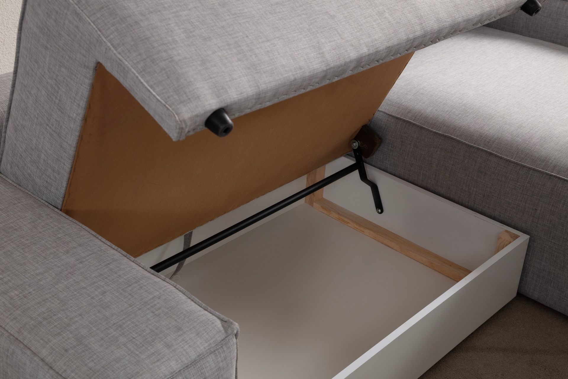 Munehiro Hjørnesovesofa - Lysegrå - Møbler - Sofaer - Sovesofaer
