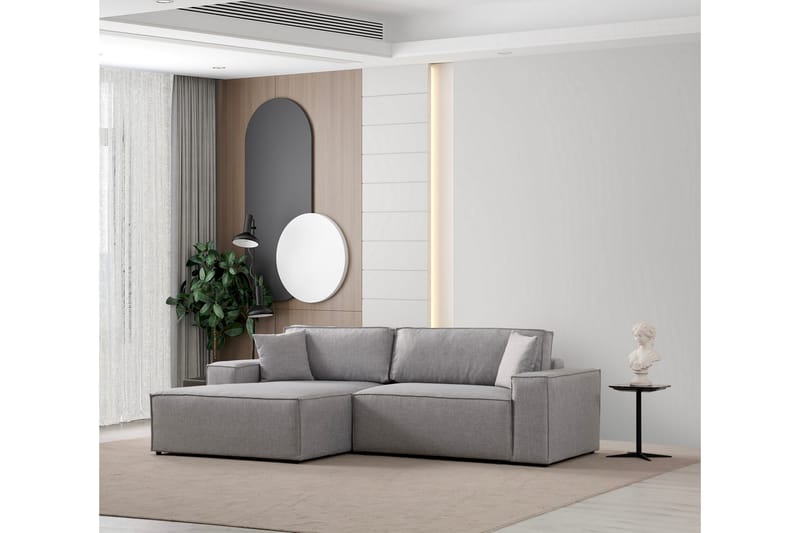 Munehiro Hjørnesovesofa - Lysegrå - Møbler - Sofaer - Sovesofaer