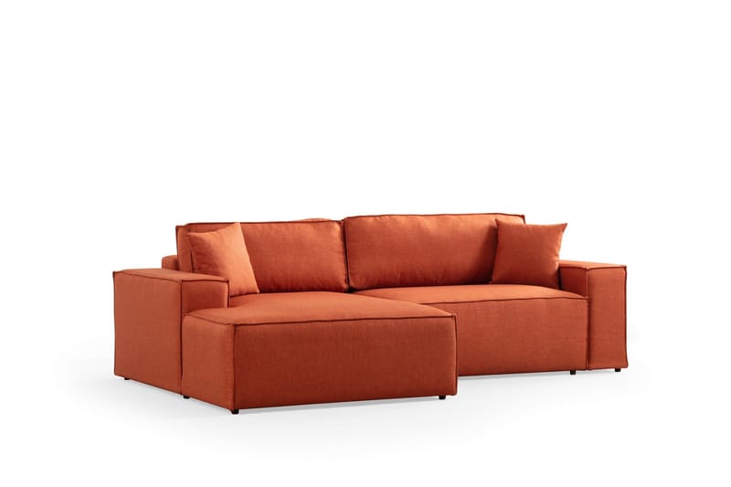 Munehiro Hjørnesovesofa - Oransje - Sovesofaer - Hjørnesovesofa