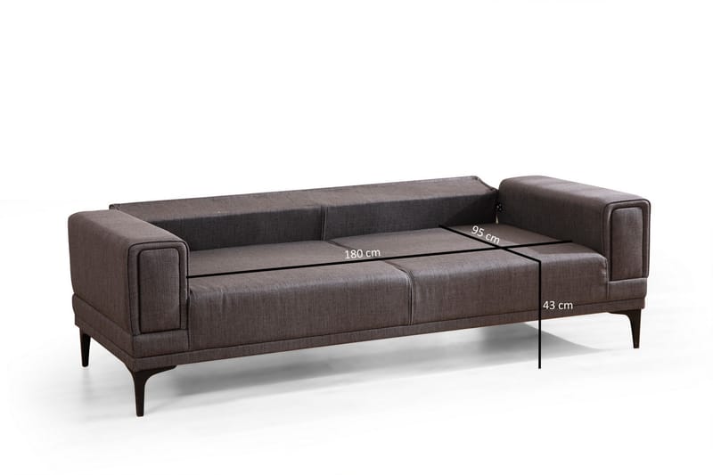 Naoko 3-seter Sovesofa - Mørkegrå - Møbler - Sofaer - Sovesofaer