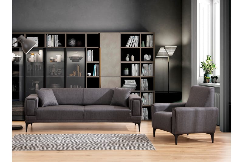 Naoko 3-seter Sovesofa - Mørkegrå - Møbler - Sofaer - Sovesofaer