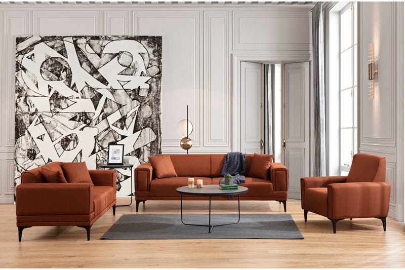 Naoko 3-seter Sovesofa - Rød - Møbler - Sofaer - Sovesofaer