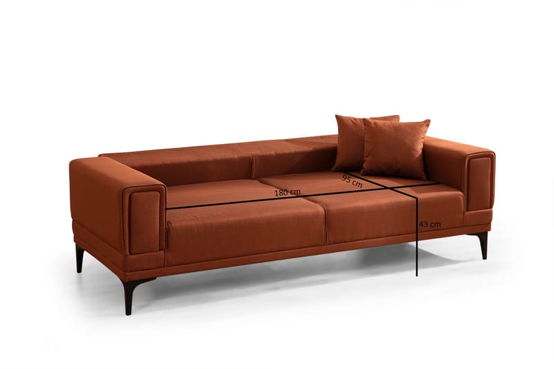 Naoko 3-seter Sovesofa - Rød - Møbler - Sofaer - Sovesofaer