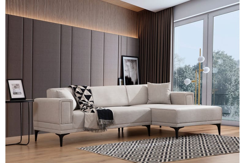 Naoko Sovesofa med divan - Beige - Møbler - Sofaer - Sovesofaer