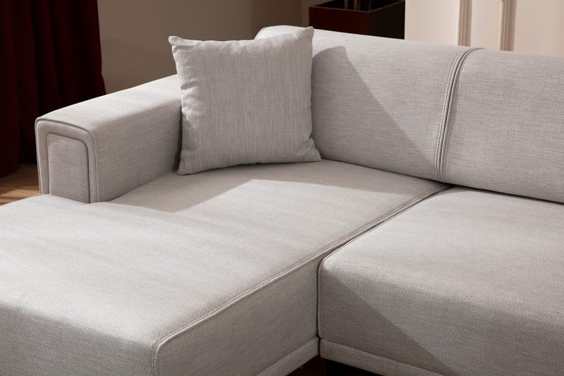 Naoko Sovesofa med divan - Beige - Sovesofaer - Hjørnesovesofa