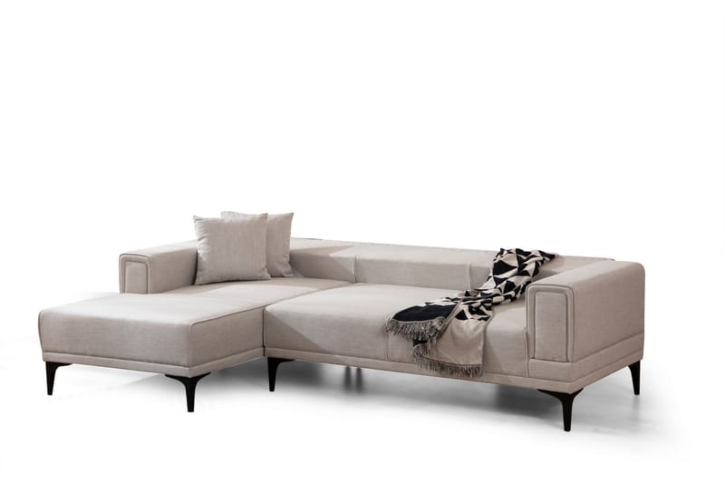 Naoko Sovesofa med divan - Beige - Sovesofaer - Hjørnesovesofa