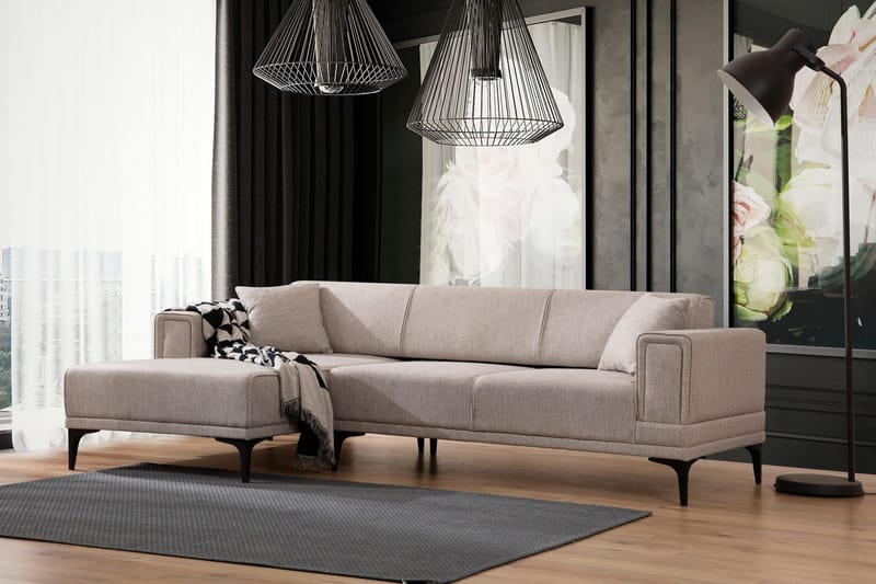 Naoko Sovesofa med divan - Lysebrun - Møbler - Sofaer - Sovesofaer