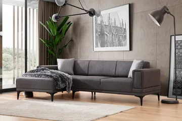 Naoko Sovesofa med divan - Mørkegrå - Møbler - Sofaer - Sovesofaer