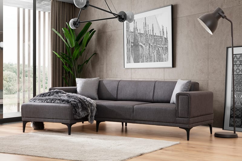 Naoko Sovesofa med divan - Mørkegrå - Møbler - Sofaer - Sovesofaer