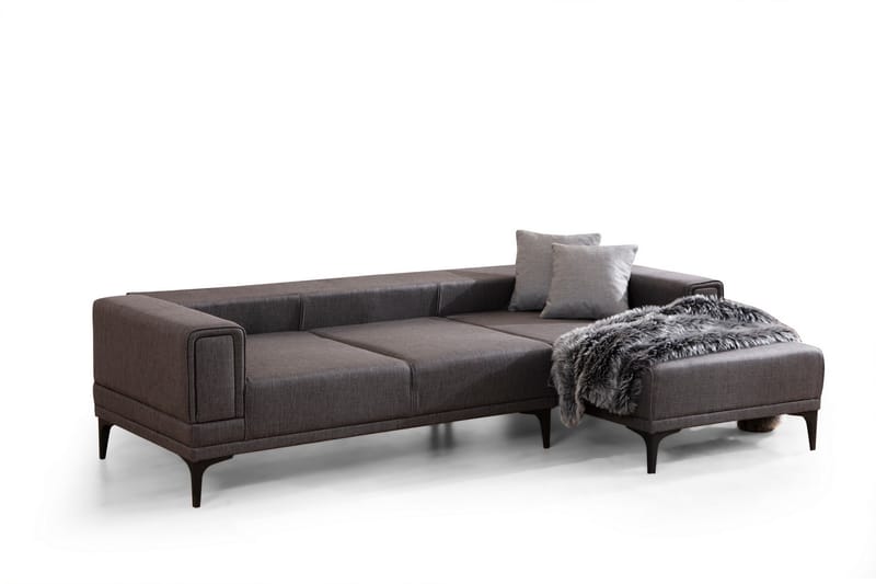 Naoko Sovesofa med divan - Mørkegrå - Møbler - Sofaer - Sovesofaer