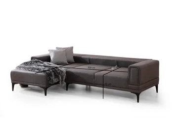 Naoko Sovesofa med divan - Mørkegrå - Møbler - Sofaer - Sovesofaer