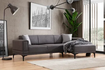 Naoko Sovesofa med divan - Mørkegrå - Møbler - Sofaer - Sovesofaer