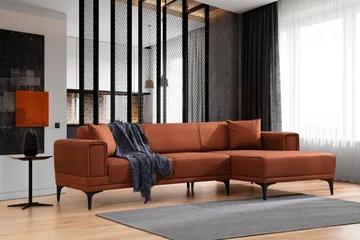 Naoko Sovesofa med divan - Rød - Møbler - Sofaer - Sovesofaer