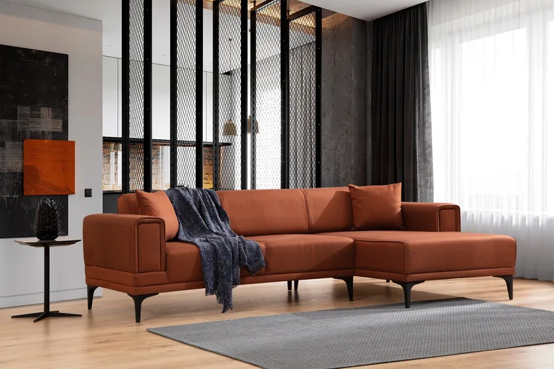 Naoko Sovesofa med divan - Rød - Møbler - Sofaer - Sovesofaer