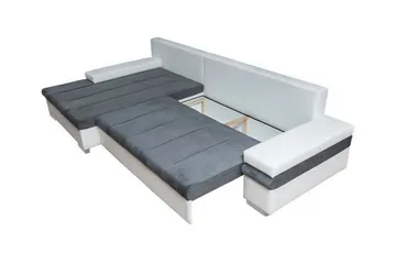 Naoma 3-seter Venstre L-formet Sovesofa med Oppbevaring i Stoff - Beige - Møbler - Sofaer - Sovesofaer