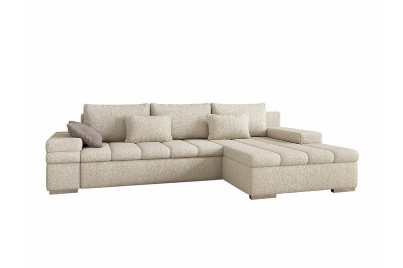 Naoma 3-seters Hjørnesovesofa - Beige - Møbler - Sofaer - Sovesofaer