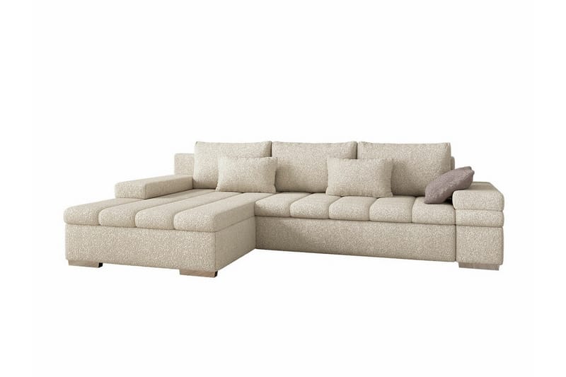 Naoma 3-seters Hjørnesovesofa - Beige - Møbler - Sofaer - Sovesofaer