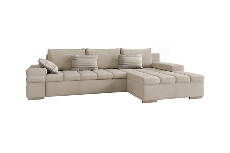 Naoma 3-seters Hjørnesovesofa - Beige - Møbler - Sofaer - Sovesofaer
