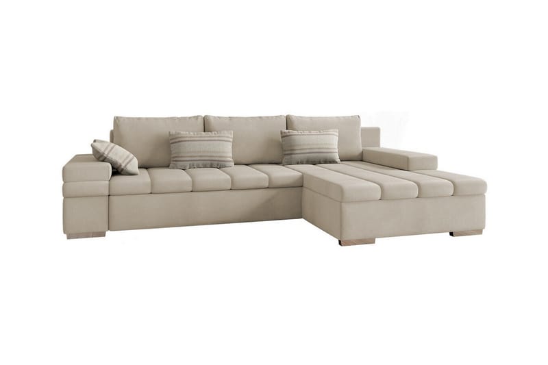 Naoma 3-seters Hjørnesovesofa - Beige - Sovesofaer - Hjørnesovesofa