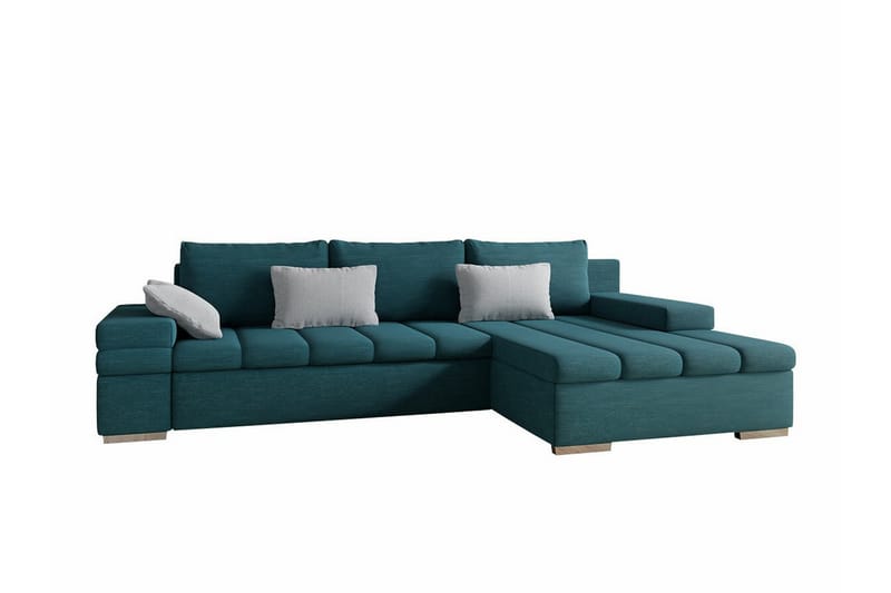 Naoma 3-seters Hjørnesovesofa - Mørk Turkis - Møbler - Sofaer - Sovesofaer