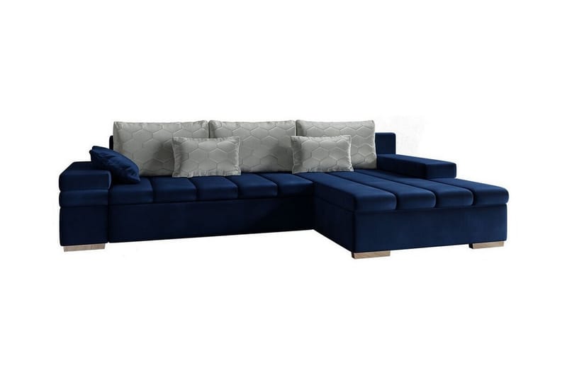 Naoma 3-seters Hjørnesovesofa - Mørkeblå - Møbler - Sofaer - Sovesofaer