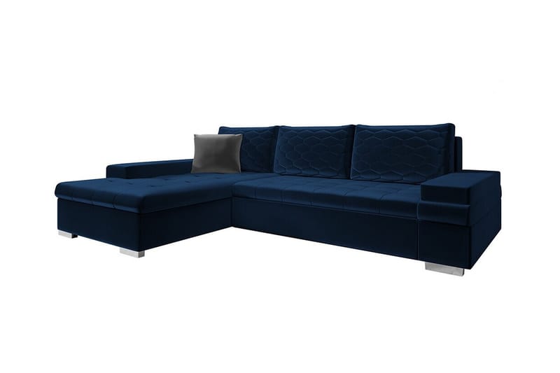 Naoma 3-seters Hjørnesovesofa - Mørkeblå - Møbler - Sofaer - Sovesofaer