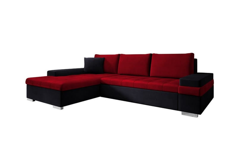 Naoma 3-seters Hjørnesovesofa - Rød - Møbler - Sofaer - Sovesofaer