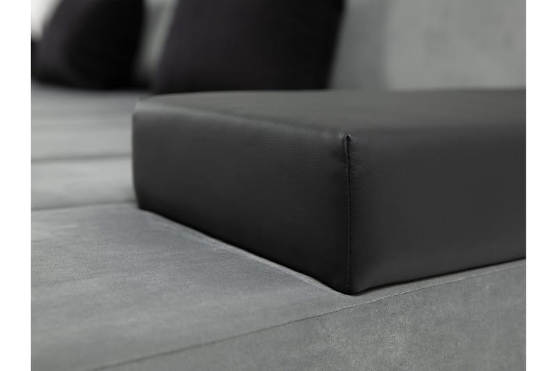 Naoma Sovesofa Med 3-Seters Divan - Svart - Møbler - Sofaer - Sovesofaer