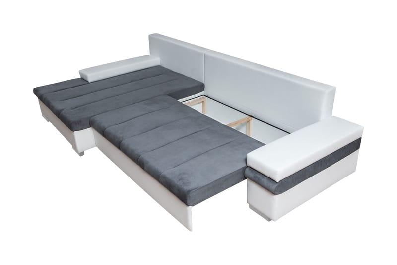 Naoma Sovesofa Med 3-Seters Divan - Svart - Møbler - Sofaer - Sovesofaer