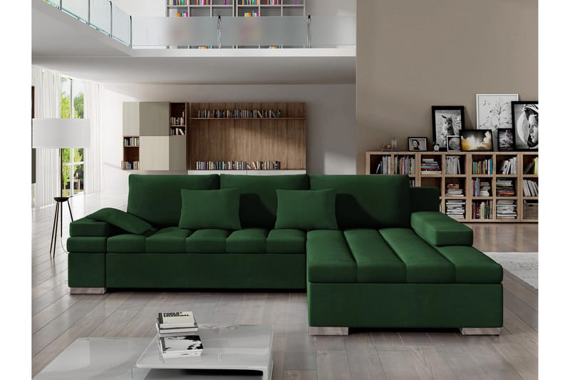 Naoma Sovesofa Med 3-Seters Divan - Svart - Møbler - Sofaer - Sovesofaer