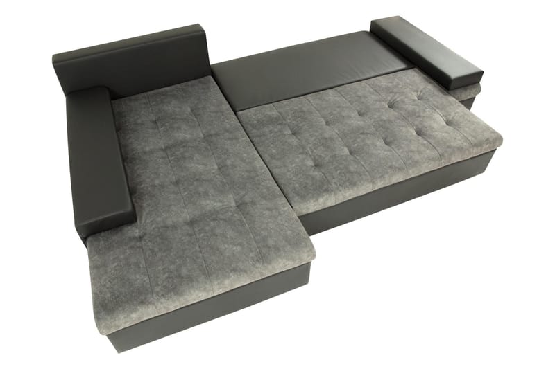 Naoma Sovesofa Med 3-Seters Divan - Svart/Brun - Møbler - Sofaer - Sovesofaer