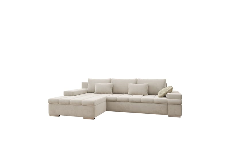 Naoma Sovesofa med Divan 4-sits - Beige - Møbler - Sofaer - Sovesofaer