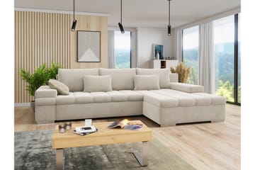 Naoma Sovesofa med Divan 4-sits - Beige - Møbler - Sofaer - Sovesofaer