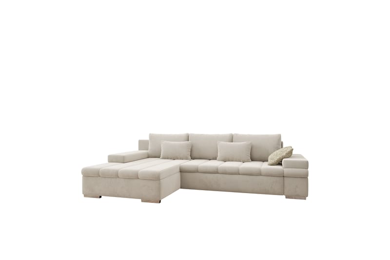 Naoma Sovesofa med Divan 4-sits - Beige - Møbler - Sofaer - Sovesofaer